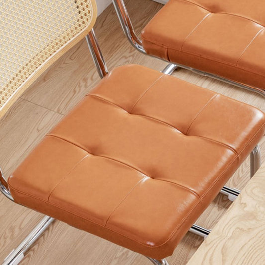 Chaise d'accéléreuse industrielle Chaise de salle à manger en cuir bas du dos pour la maison