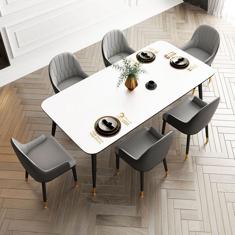 Sintered Stone Dining Table Traditional Luxury 4 Legs Dining Table Clearhalo 'Dining Tables & Seating' 'Dining Tables' 'dining_table' 'furn' 'furn_dining_table' 'Furniture' 'furniture_dining_table' 'Kitchen & Dining Furniture' 'kitchen' 'kitchen_dining_table' 1200x1200_9e40abc0-c3a8-4588-a343-75c7288ed4a0