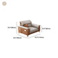 Modern Faux Leather Beige Sofa with Pillow Top Arm for Living Room Clearhalo 'furn' 'furn_sectionals' 'Furniture' 'furniture_sectionals' 'Living Room Furniture' 'Sectionals' 1200x1200_9e4252bb-33c2-4939-b476-e504dbeb8753