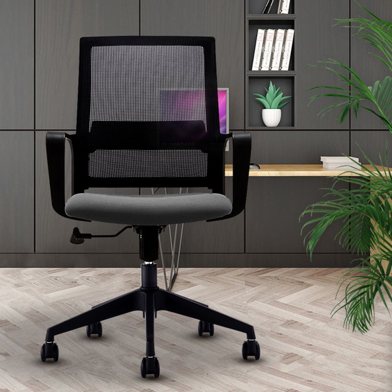 Modern Mid-Back Office Chair Black Frame No Distressing Desk Chair Clearhalo 'furn' 'furn_office_chair' 'Furniture' 'Office Chairs' 'Office Furniture' 'office_chair' 1200x1200_9e427419-c824-43b4-b6a5-fb6eec90e318