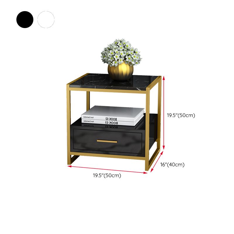 Glam Bed Nightstand Open Storage Accent Table Nightstand with Drawer Clearhalo 'Bedroom Furniture' 'furn' 'furn_night_stand' 'Furniture' 'night_stand' 'Nightstands' 1200x1200_9e42ce77-0e80-45b9-81af-abee5a843cdd