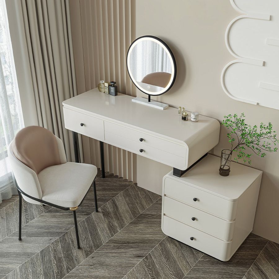 Modern Bedroom Vanity Dressing Table Solid Wood Makeup Vanity Desk with ...