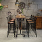 Industrial Style Rectangle Bar Table Solid Wood Milk Tea Shop Casual Bar Table Clearhalo 'Bar Furniture' 'Bar Tables' 'bar_tables' 'furn' 'furn_bar_tables' 'Furniture' 'furniture_bar_tables' 'Kitchen & Dining Furniture' 1200x1200_9e45e03c-d661-4c15-a557-bfc9cc6955b7