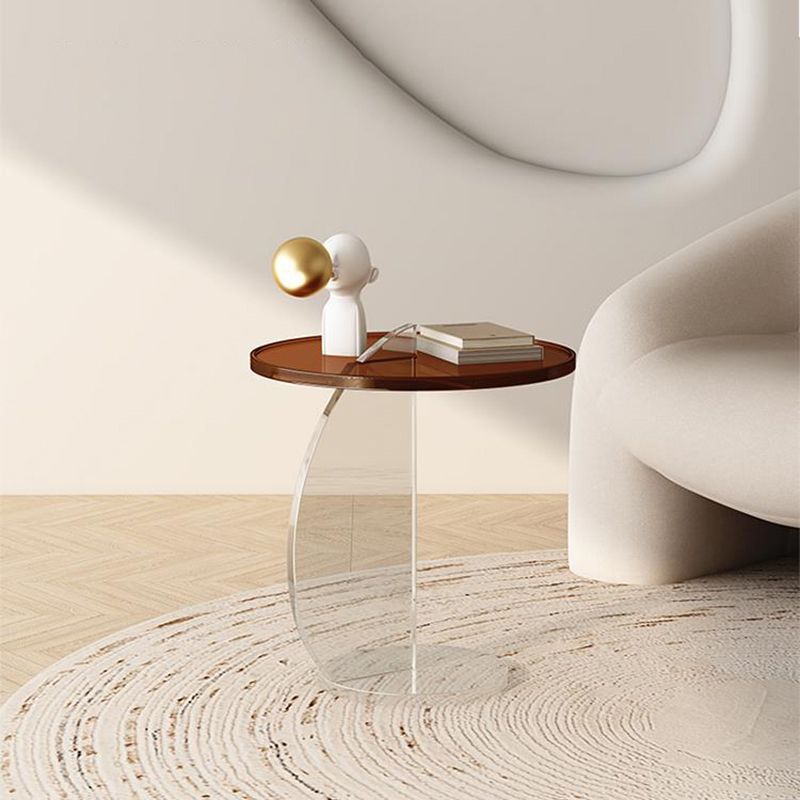 Tabella moderna del laterale rotondo di plastica di divano di divano il tavolo accento laterale