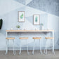 Mesa de bar rectangular estilo Glam, mesa de comedor de barra fija de madera maciza para interiores
