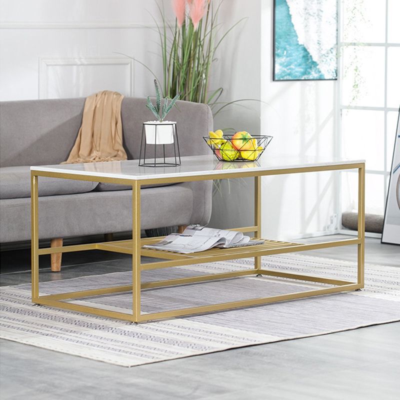 Glam Rectangular Coffee Table Frame 1 Coffee Table for Living Room Clearhalo 'Coffee & Accent Tables' 'Coffee Tables' 'coffee_tables' 'furn' 'furn_coffee_tables' 'Furniture' 'Living Room Furniture' 1200x1200_9e46ea16-8dac-4961-9b56-9966e6e7fa4d