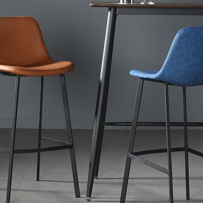 Indoor Modern Rectangle Trestle Bar Dining Table with Metal Legs Clearhalo 'Bar Furniture' 'Bar Tables' 'bar_tables' 'furn' 'furn_bar_tables' 'Furniture' 'Kitchen & Dining Furniture' 1200x1200_9e4895de-579b-4cce-b3e3-800370af7ca6