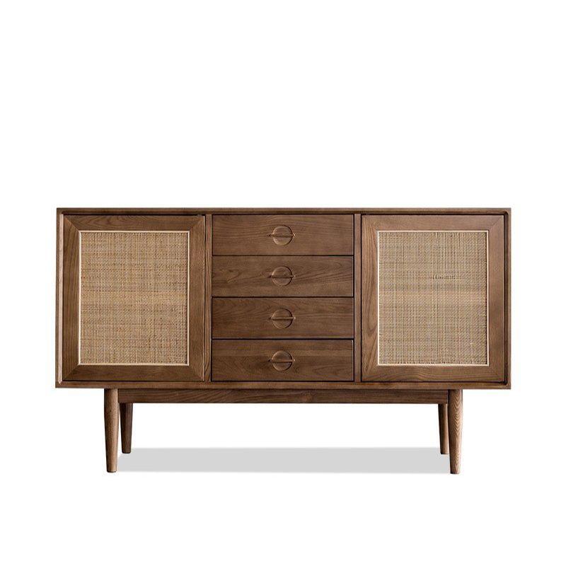 Modern Cabinet Solid Wood With Doors 4 - Drawer Rectangle Accent Cabinet Clearhalo 'Cabinets & Chests' 'cabinets_chests' 'furn' 'furn_cabinets_chests' 'Furniture' 'Living Room Furniture' 1200x1200_9e4ac2fc-4891-4a9c-8974-c104fd198a33