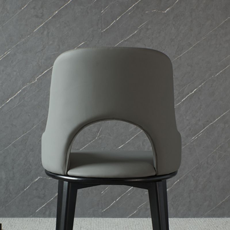 Contemporary PU Leather Dining Chairs Wood Arm Dining Chair for Home Use Clearhalo 'Dining Chairs' 'Dining Tables & Seating' 'dining_chair' 'furn' 'furn_dining_chair' 'Furniture' 'Kitchen & Dining Furniture' 1200x1200_9e4b2bb4-eb1b-43ce-a36b-d7b99d6b5e1e