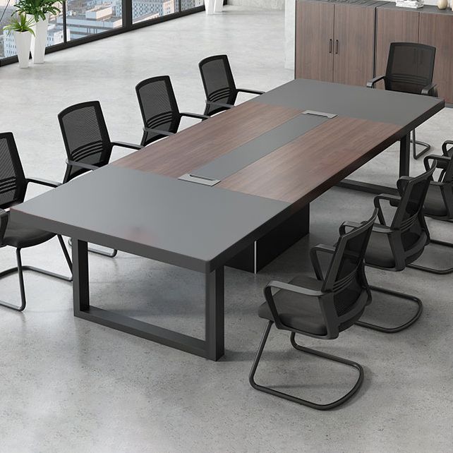 Industrieel schrijfbureau rechthoekige schrijfbureau met metalen benen