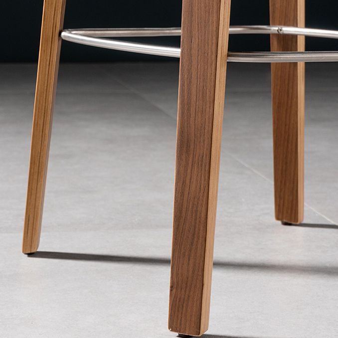 Sgabelli da pranzo in legno massiccio sgabelli da bar marrone contemporanei con poggiapiedi