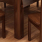 Mesa de comedor de madera con acabado pulido para el hogar, mesa de comedor plegable moderna