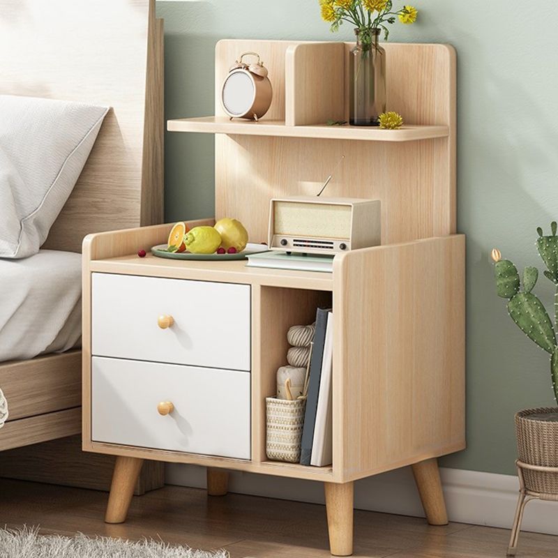 Open Storage Modern Night Table Drawer Storage Imitation Wood Nightstand Clearhalo 'Bedroom Furniture' 'furn' 'furn_night_stand' 'Furniture' 'night_stand' 'Nightstands' 1200x1200_9e4dfbc5-2909-49b8-bc54-431573fb7175