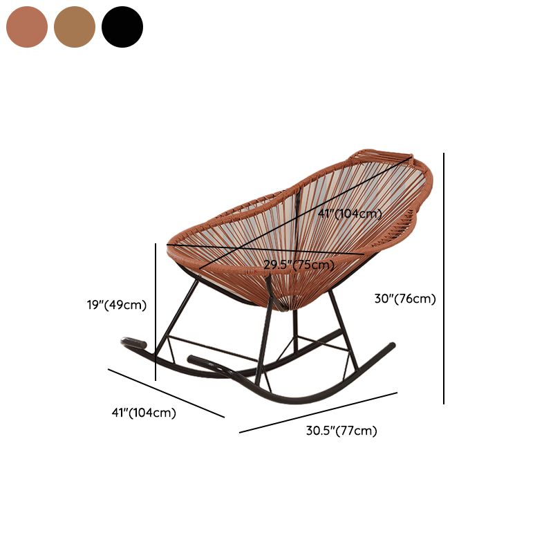 Single Iron Base Home Lazy Chair Leisure Rocking Chair for Balcony Clearhalo 'Chairs & Seating' 'furn' 'furn_rocking_chairs' 'Furniture' 'Living Room Furniture' 'Rocking Chairs' 'rocking_chairs' 1200x1200_9e4ec0a7-da32-44bd-b887-3f8a3d9fb47a