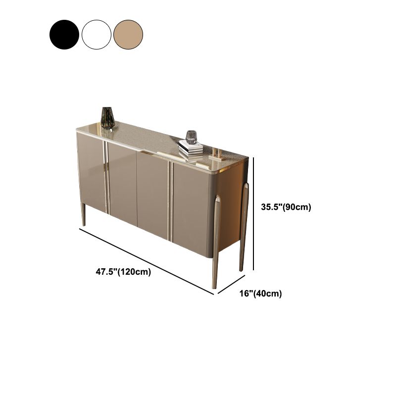 Aparador de la puerta glamorosa tapa de piedra y aparador de madera para sala de estar