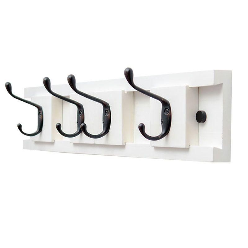 Muur gemonteerde hal boom midden eeuw moderne houten halboom met metalen haak