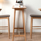 Juego de mesa de bar rectangular Glam, mesa de bar de madera maciza de roble de 1/2/3 piezas y taburetes en color natural