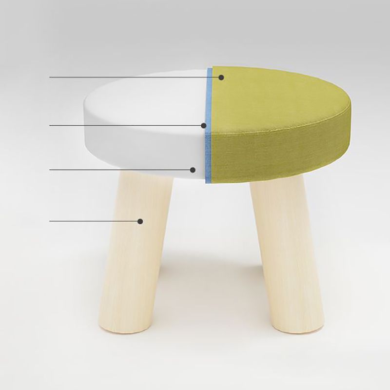 Modern Wooden Standard Trea Resistant Solid Color Indoor Standard Clearhalo 'furn' 'furn_ottomans_poufs' 'Furniture' 'Living Room Furniture' 'Ottomans & Poufs' 'ottomans_poufs' 1200x1200_9e53f076-74f8-4655-bdda-2655a7eff8ed