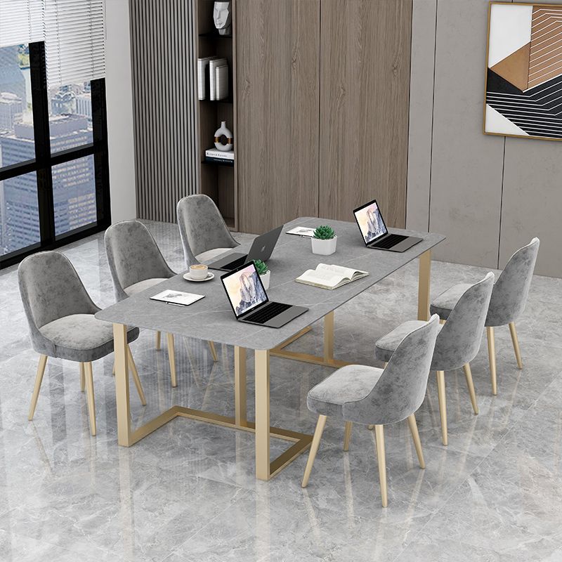 Rectangle Office Table Industrial Meeting Desk with Sled Base Clearhalo 'furn' 'furn_office_desk' 'Furniture' 'Office Desks' 'Office Furniture' 'office_desk' 1200x1200_9e540a04-28e5-4808-8480-f4419ba0adfc