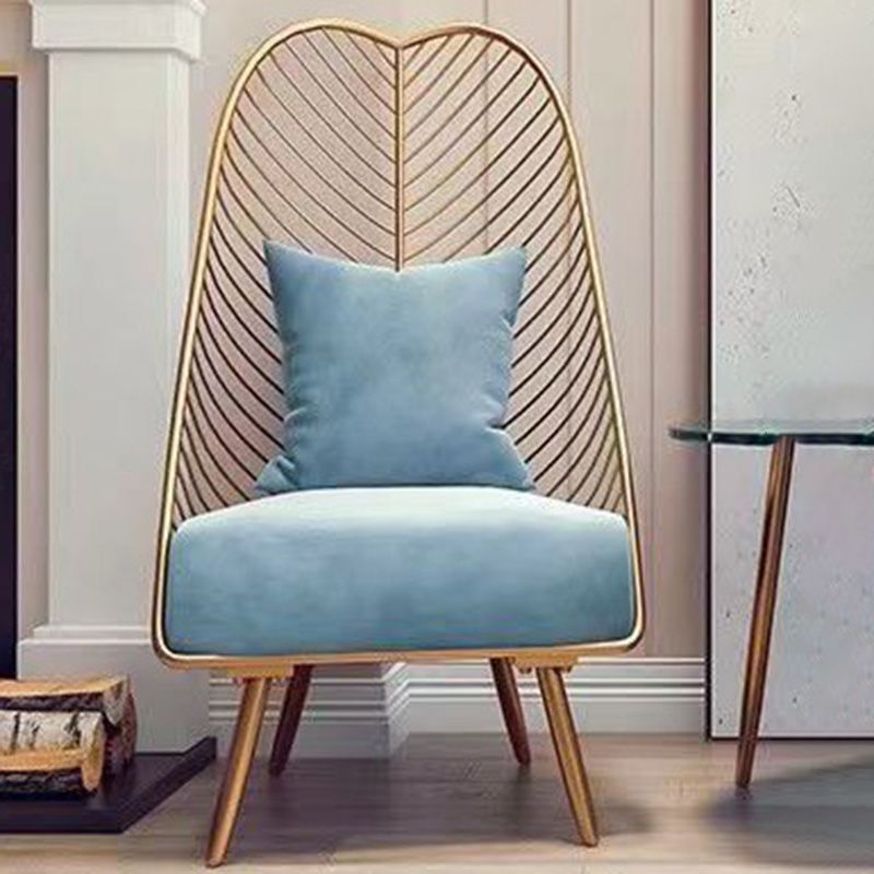 Glam Style Metal Chair Fixed Back Solid Color 4 Legs Armless Chair Clearhalo 'Accent Chairs' 'accent_chairs' 'Chairs & Seating' 'furn' 'furn_accent_chairs' 'Furniture' 'Living Room Furniture' 1200x1200_9e556c48-67d4-4b6e-85c4-caaeee556a85