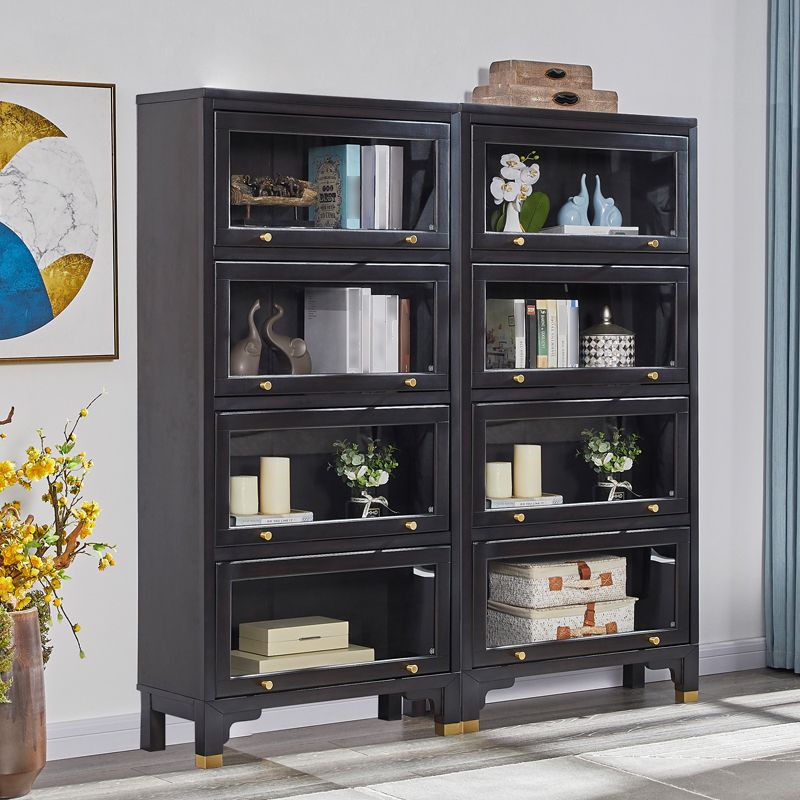 Glam Style Standard Bookshelf Solid Wood Shelf Bookcase with Doors Clearhalo 'Bookcases' 'furn' 'furn_bookcases' 'Furniture' 'furniture_bookcases' 'kitchen' 'kitchen_bookcases' 'Living Room Furniture' 'Office Furniture' 1200x1200_9e569514-201a-4ac9-a33a-afb307323934