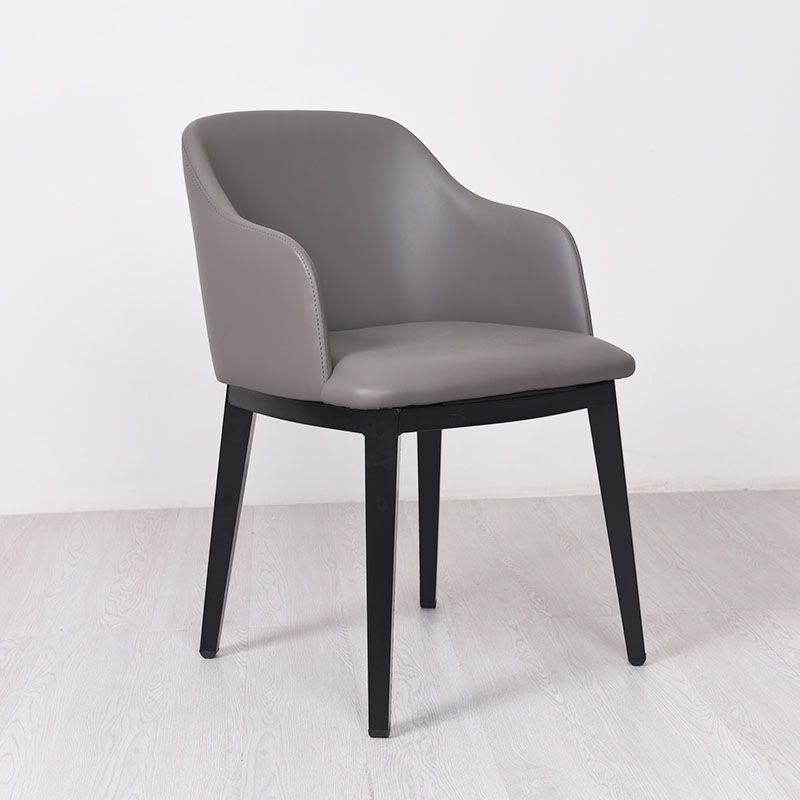 Arm Dining Chairs Modern Faux Leather Side Chairs for Kitchen Clearhalo 'Dining Chairs' 'Dining Tables & Seating' 'dining_chair' 'furn' 'furn_dining_chair' 'Furniture' 'Kitchen & Dining Furniture' 1200x1200_9e57aef6-0fdd-4a16-a9ec-3a6d8f3fab2c