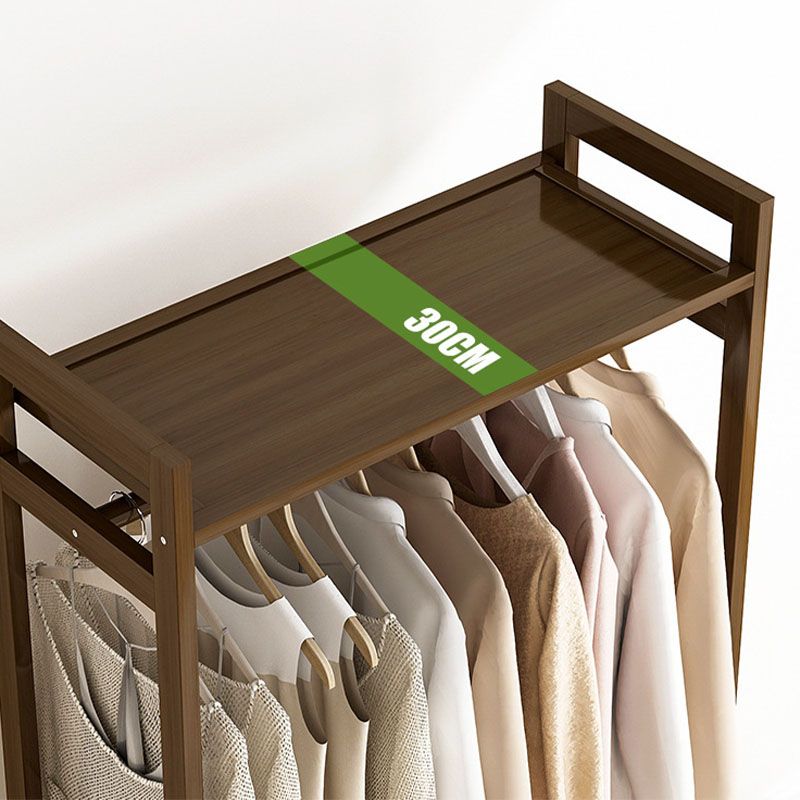 伝統的な服ハンガー貯蔵庫付きのソリッドウッドコートラック