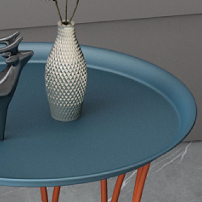 Iron Pedestal Side Table Round Tray Top Side End Table with Storage Clearhalo 'Coffee & Accent Tables' 'End & Side Tables' 'end_side_table' 'end_side_tables' 'furn' 'furn_end_side_tables' 'Furniture' 'furniture_end_side_table' 'Living Room Furniture' 1200x1200_9e5a2969-85ba-4ea0-9eba-d4d5853bc7f7