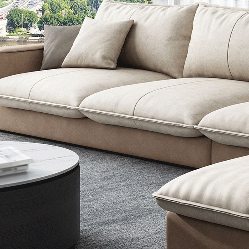 Assembled Living Room Square Arm Modular Contemporary Sofa & Chaise Clearhalo 'furn' 'furn_sectionals' 'Furniture' 'furniture_sectionals' 'kitchen' 'kitchen_sectionals' 'Living Room Furniture' 'Sectionals' 1200x1200_9e5d494f-4a4f-4f3c-81b6-edc2ee2db381