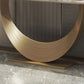 Glam Rectangle Console Accent Table Stone Console Sofa Table for Hall