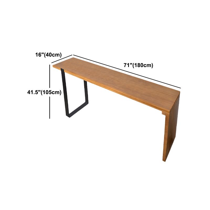 Ensemble de Table de pub rectangulaire luxueuse, 1/2 pièces, comptoir en bois avec tabourets sans dossier