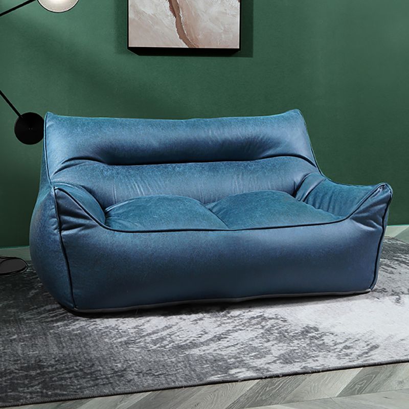 Contemporary Faux Leather Pillow Top Arm Sofa Sewn Pillow Back Sofa for Living Room Clearhalo 'furn' 'furn_sofas' 'Furniture' 'furniture_sofas' 'kitchen' 'kitchen_sofas' 'Living Room Furniture' 'Sofa' 'sofas' 1200x1200_9e5f80d9-a828-4a47-bf9c-ad602411c988