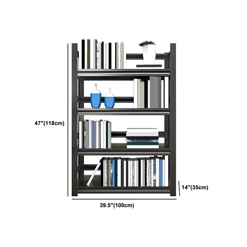 Estantería de almacenamiento de black metal abierto estantería moderna de la oficina en el hogar