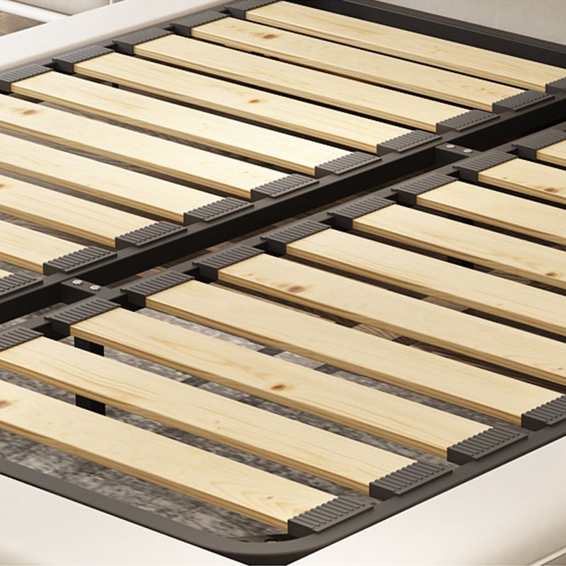 Lit en cuir en cuir en cuir lit moderne lit standard moderne avec tête de lit rembourrée