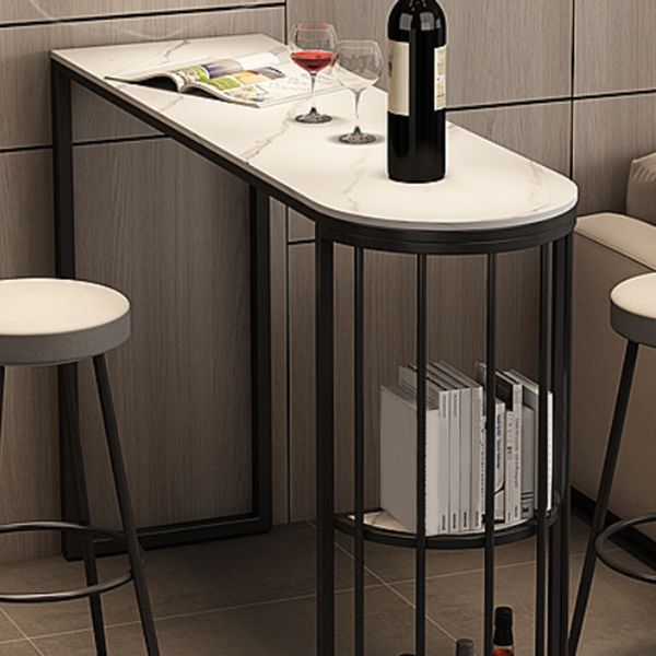 Modern Style Stone Bar Table White Colour Double pedestal Bar Dining Table Clearhalo 'Bar Furniture' 'Bar Tables' 'bar_tables' 'furn' 'furn_bar_tables' 'Furniture' 'Kitchen & Dining Furniture' 1200x1200_9e646bd4-5033-4cdb-af7d-6f17c5cc4887