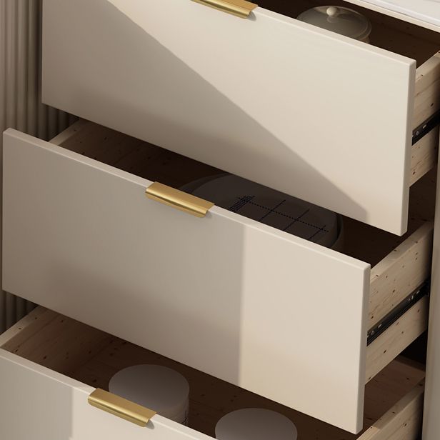 Glam Sideboard Schrankstein Sideboardtisch mit Schubladen für die Küche