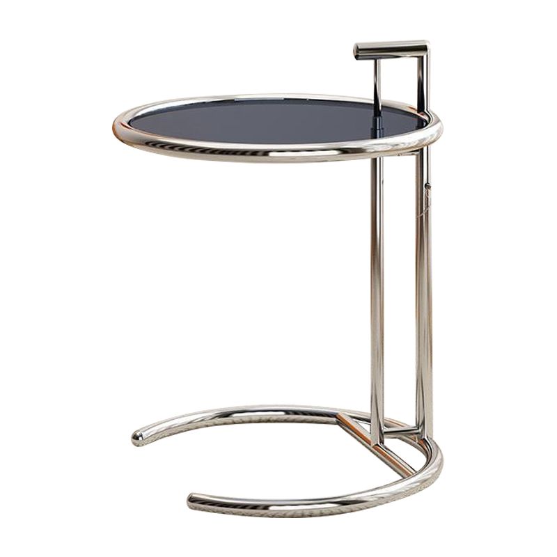 Modern Glass Round Side End Table C Sofa Corner Table For Living Room