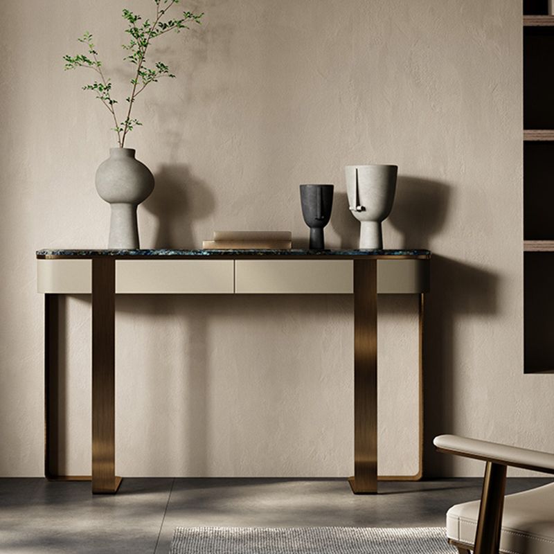 ホール用のステンレススチールブラケットを備えたモダンコンソールアクセントテーブル