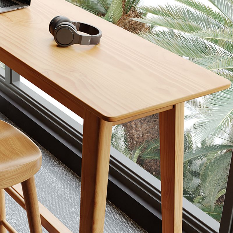 Tavolo da bar rettangolo contemporaneo banco bar per bistrot in legno massiccio per interno