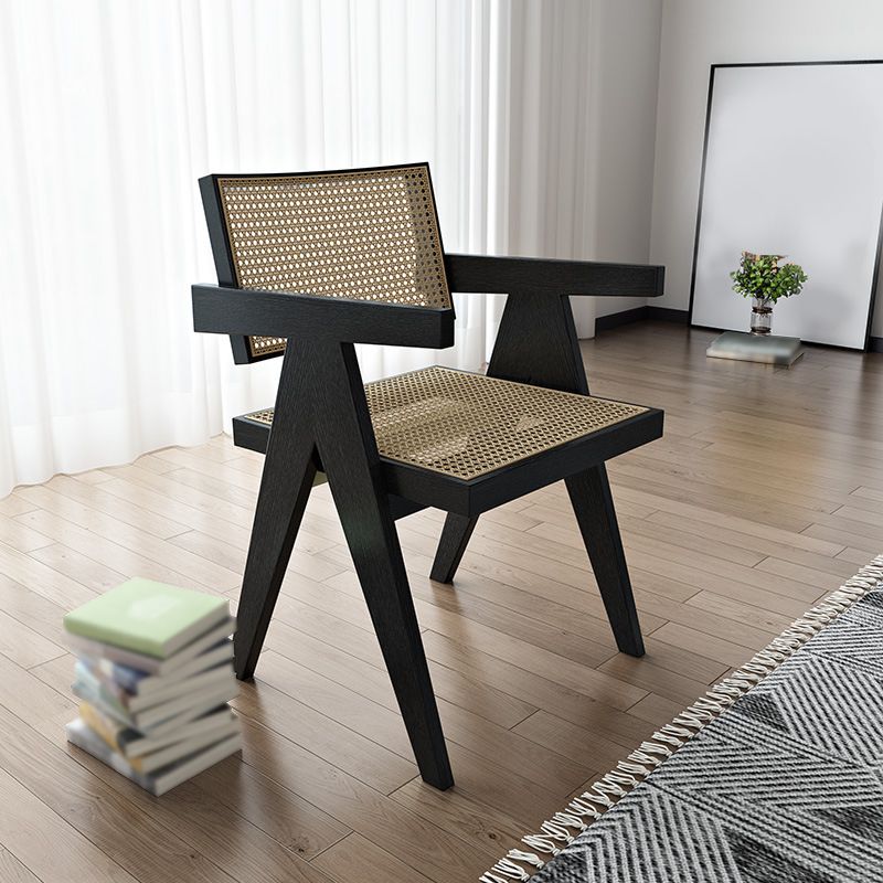 Wood Contemporary Kitchen Arm Chair Open Back Dining Chair for Patio Clearhalo ' kitchen&dining_furn' 'Dining Chairs' 'Dining Tables & Seating' 'dining_chair' 'furn' 'furn_dining_chair' 'Furniture' 'furniture_dining_chair' 'Kitchen & Dining Furniture' 'kitchen' 1200x1200_9e65e482-ce46-43d7-a8e8-6a6b448c1845