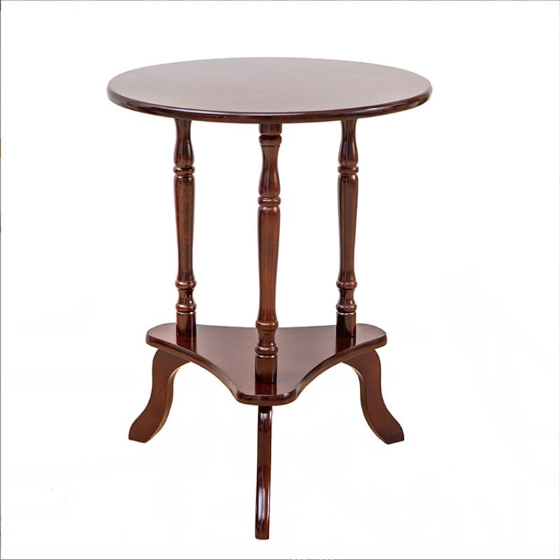 Traditional Solid Wood 3 Legs with Storage Round Living Room End Table Clearhalo 'Coffee & Accent Tables' 'End & Side Tables' 'end_side_tables' 'furn' 'furn_end_side_tables' 'Furniture' 'Living Room Furniture' 1200x1200_9e66e215-ee26-497e-bfe9-10d32fe01aab