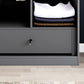 Grey Contemporary Style Wardrobe Armoire Engineered Wood Wardrobe