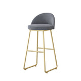 Glam Dessert Shop Footrest Stool Matte Finish Velvet Bar Stool Clearhalo 'Bar Furniture' 'Bar Stools' 'bar_stools' 'furn' 'furn_bar_stools' 'Furniture' 'furniture_bar_stools' 'Kitchen & Dining Furniture' 1200x1200_9e67e33c-d729-4236-9434-f14d68b9c4ac