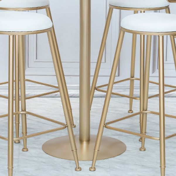 Stone Bar Dining Table Glam Round /Square Bar Table with Pedestal for Dining Room Clearhalo 'Bar Furniture' 'Bar Tables' 'bar_tables' 'furn' 'furn_bar_tables' 'Furniture' 'furniture_bar_tables' 'Kitchen & Dining Furniture' 1200x1200_9e67f18e-9630-44a0-918a-ef7554f00dcb