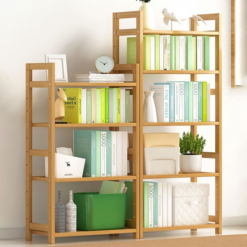 Etagere Contemporary Bookshelf Vertical Open Bamboo Shelf Bookcase for Home Clearhalo 'Bookcases' 'furn' 'furn_bookcases' 'Furniture' 'Office Furniture' 1200x1200_9e6a9c25-e90d-4b04-977d-299c8b656305