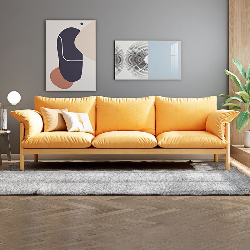 Sofa en laine à 3 places avec coussins d'oreiller en arrière et bras top