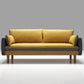 Contemporain 29.9 "H Coton Blend Square ARM SOFA pour l'appartement