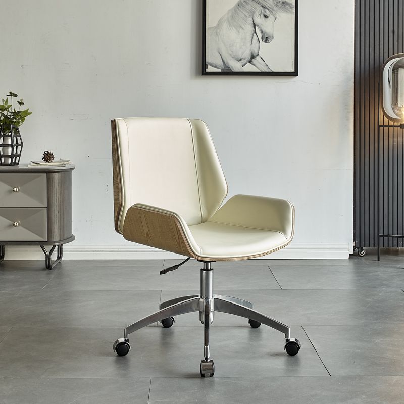 Low Back Office Chair Armless Leather Desk Chair with Wheels Clearhalo 'furn' 'furn_office_chair' 'Furniture' 'Office Chairs' 'Office Furniture' 'office_chair' 1200x1200_9e6d66c1-2068-4fa8-b35c-660c7ff860e6