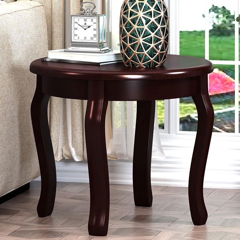 Square/round Coffee Table with Solid Wood Base with 4 Legs Cocktail Table Clearhalo 'Coffee & Accent Tables' 'End & Side Tables' 'end_side_table' 'end_side_tables' 'furn' 'furn_end_side_tables' 'Furniture' 'furniture_end_side_table' 'Living Room Furniture' 1200x1200_9e6e007b-c849-4183-88c6-82a473453827