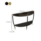 Glam Half Moon Accent Table Iron Sofa Console Table for Hall